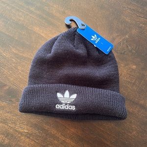 adidas Originals Youth Trefoil Cuffed Knit Hat - Black